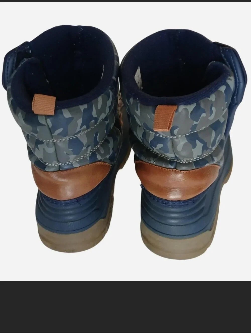 Osh Kosh B'gosh Boys Size 10 Duck Boots Blue Thermal Lined
